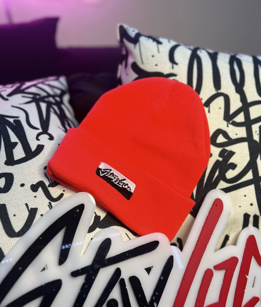 StayLoco Orange Cuffed Beanie