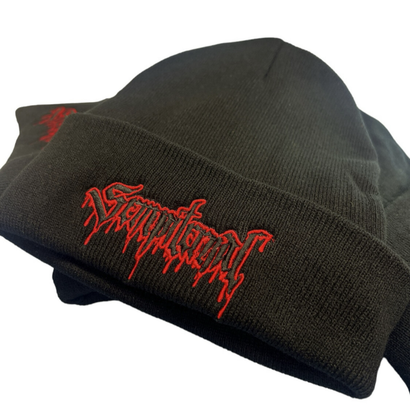 “SEMPITERNAL BLOOD” Blacked Cuffed Beanie