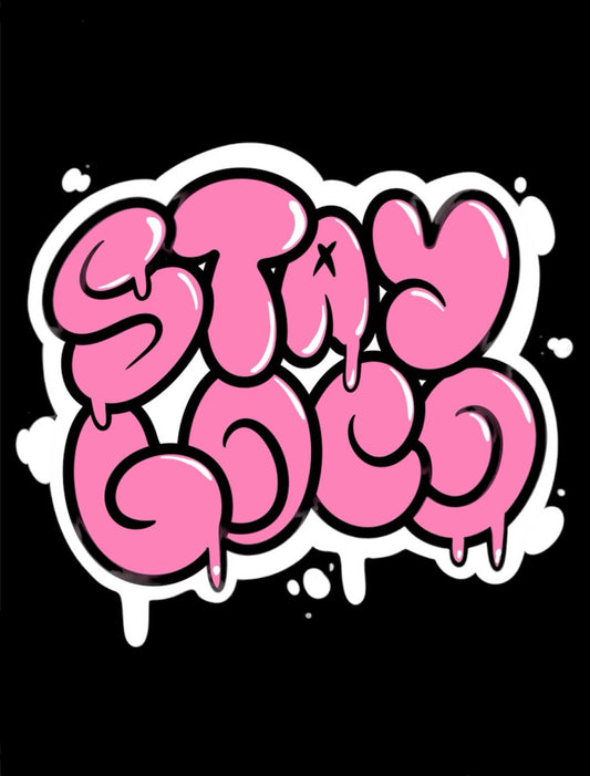 StayLoco Pink Bubble 3 in. Sticker