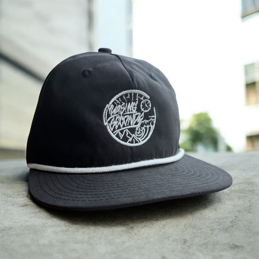 "Chasing Seconds" Water Repellent Black Flatbill!