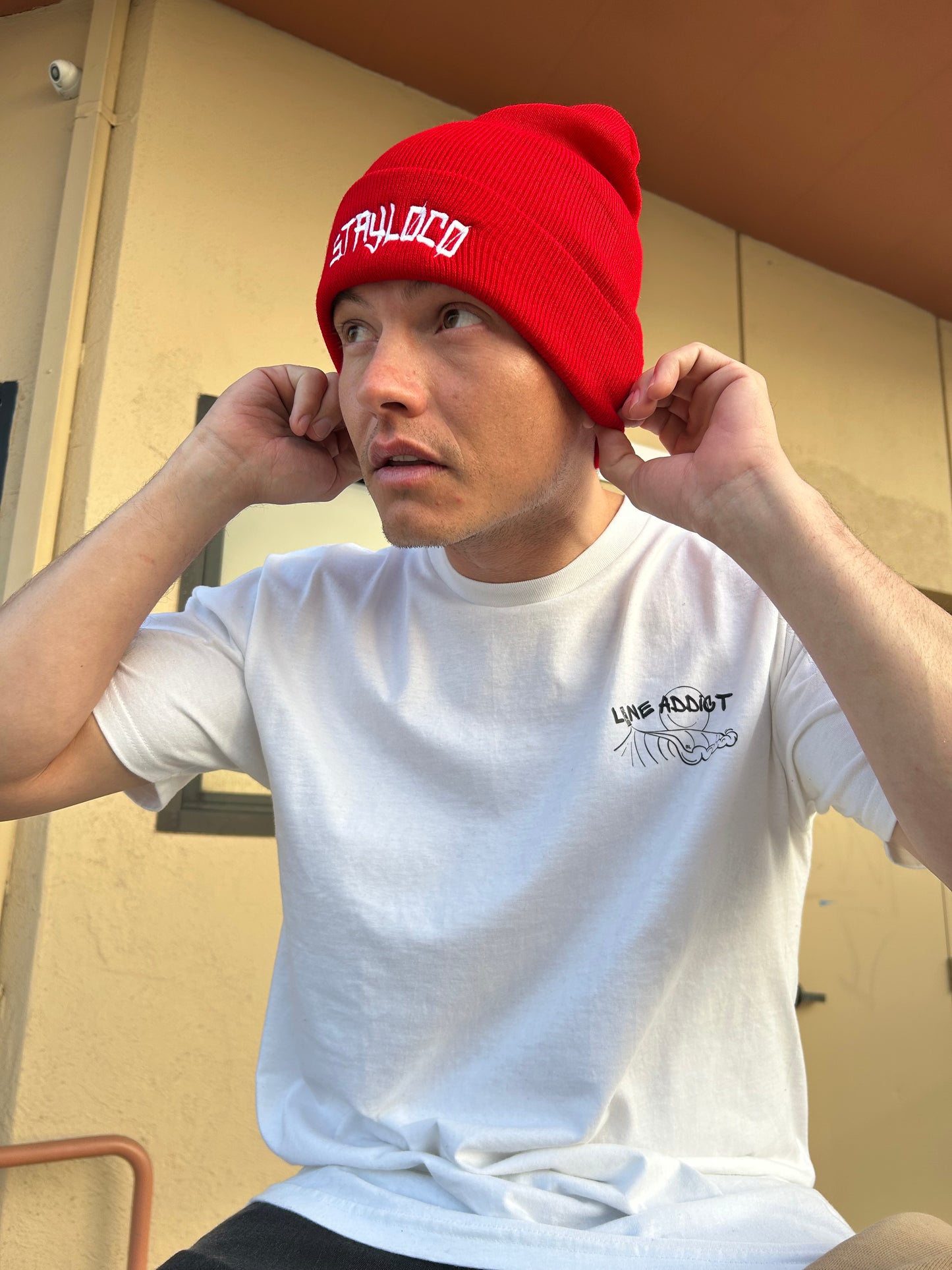 "UNAPOLOGETIC STAYLOCO" Red Beanie