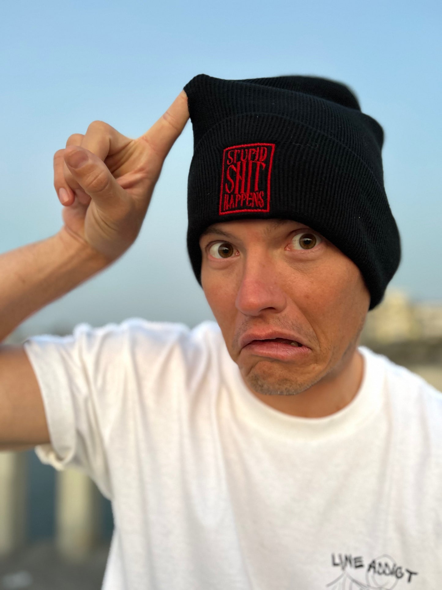 "STUPID SH!T HAPPENS" Beanie