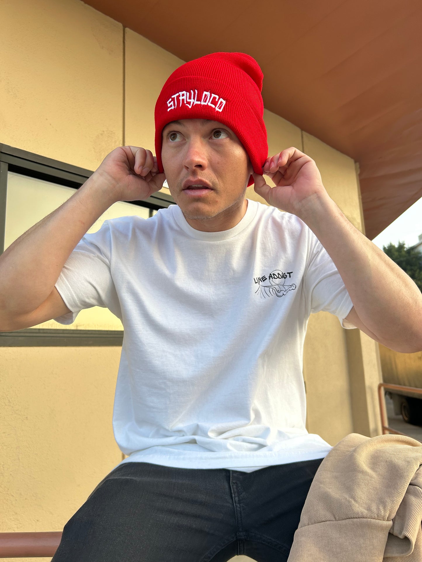 "UNAPOLOGETIC STAYLOCO" Red Beanie
