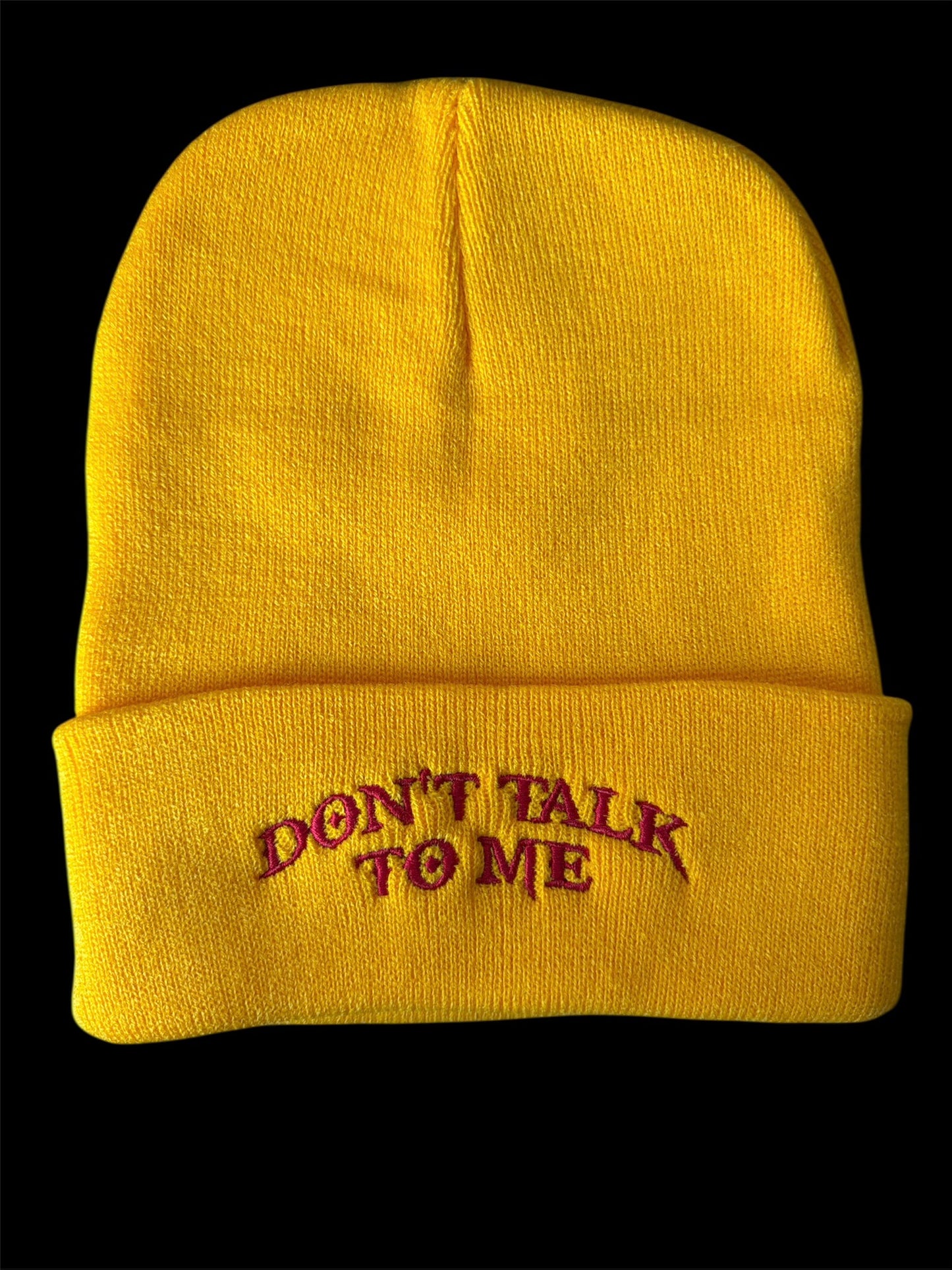 "Don't Talk To Me" Orange Beanie