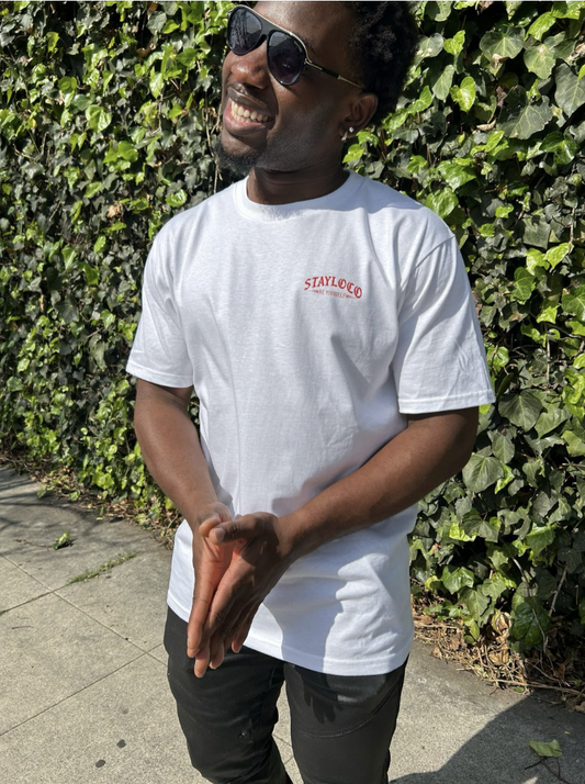"HOME IS WHERE THE HEART IS" White Unisex Heavyweight Tee