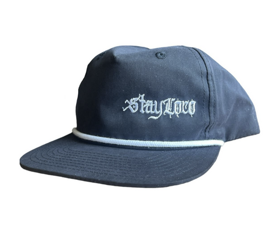 "OLDE" Water Repellent Black StayLoco Flatbill