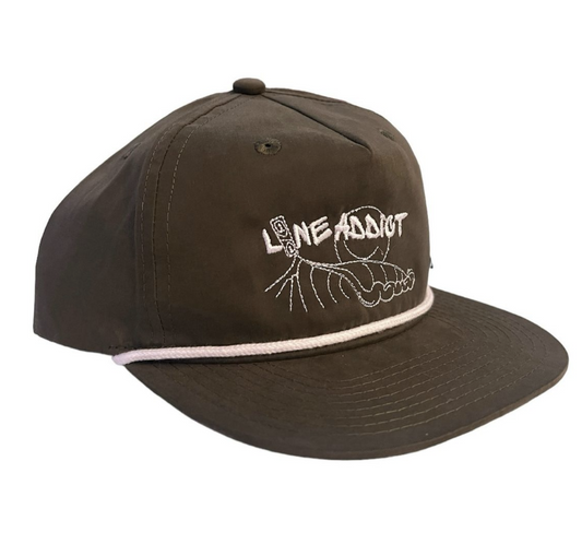 "LINE ADDICT" Water Repellent Olive Flatbill!